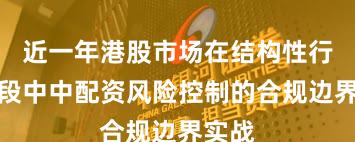 近一年港股市场在结构性行情阶段中中配资风险控制的合规边界实战